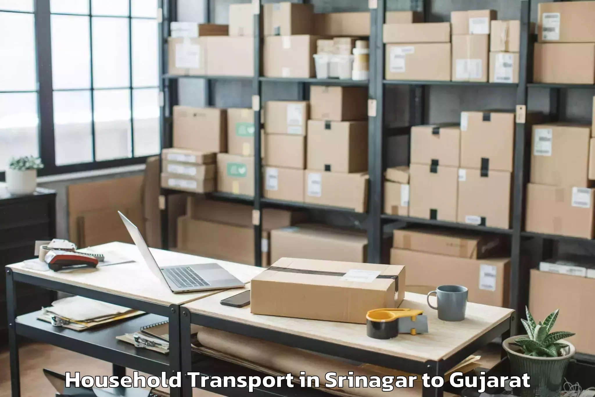 Book Srinagar to Sanand Household Transport Online